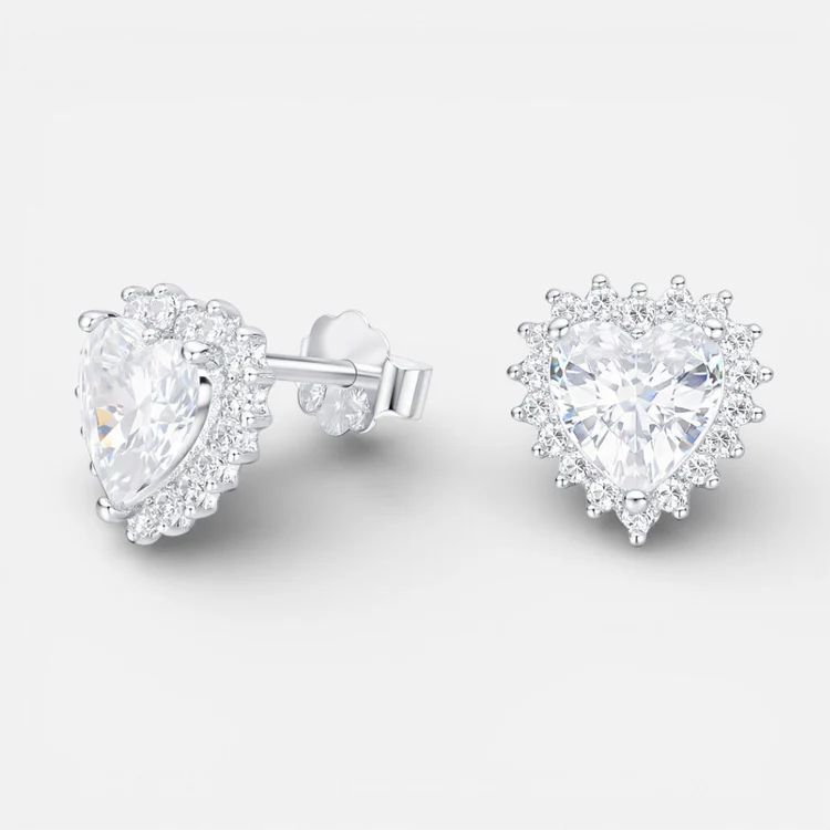 Aro Corazón Circón Plata